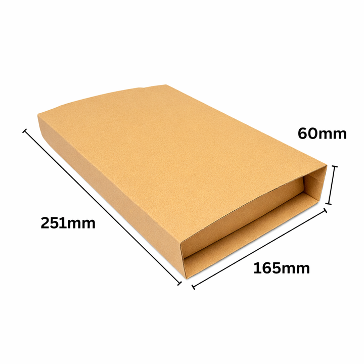 Wholesale Pack 1000pcs - 251 x 165 x 60mm Corrugated Book Wrap Mailers