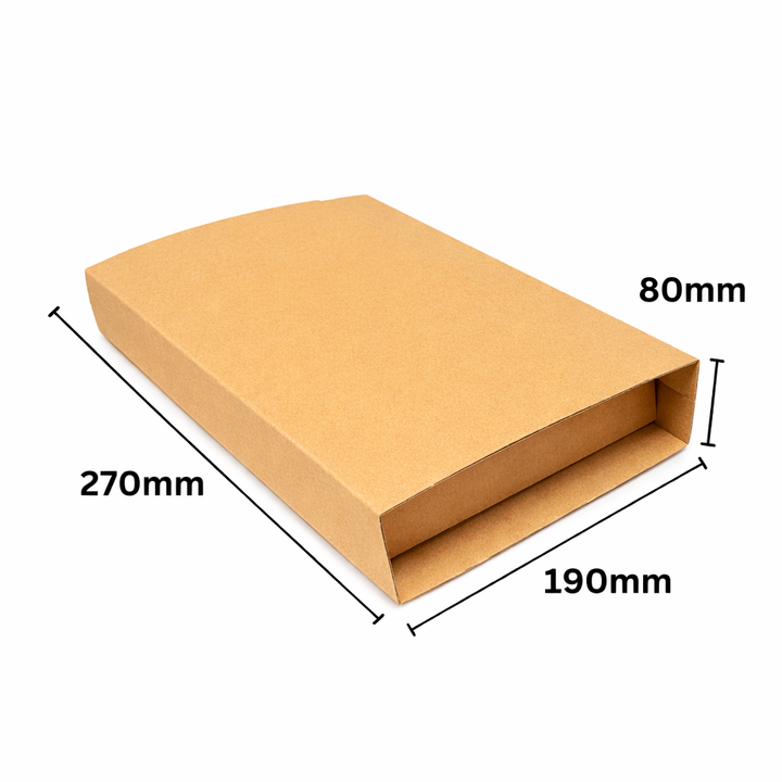 Wholesale Pack 1000pcs - 270 x 190 x 80mm Corrugated Book Wrap Mailers