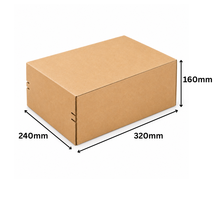 Kraft Self Sealing Brown Box Heavy Duty 320 x 240 x 160mm