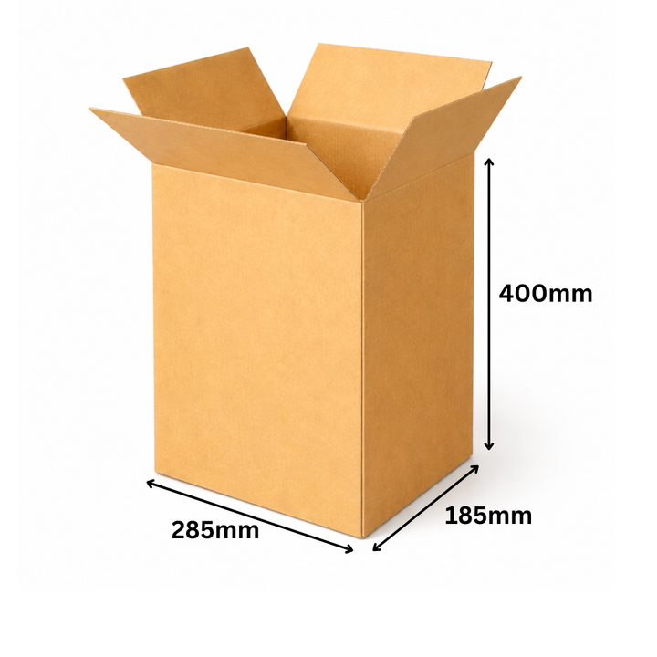 285 x 185 x 400mm Brown Corrugated Slotted Carton