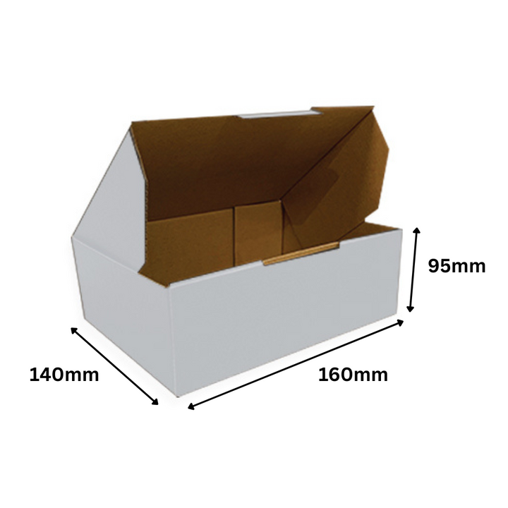 160 x 140 x 95mm - White Diecut Cardboard Box