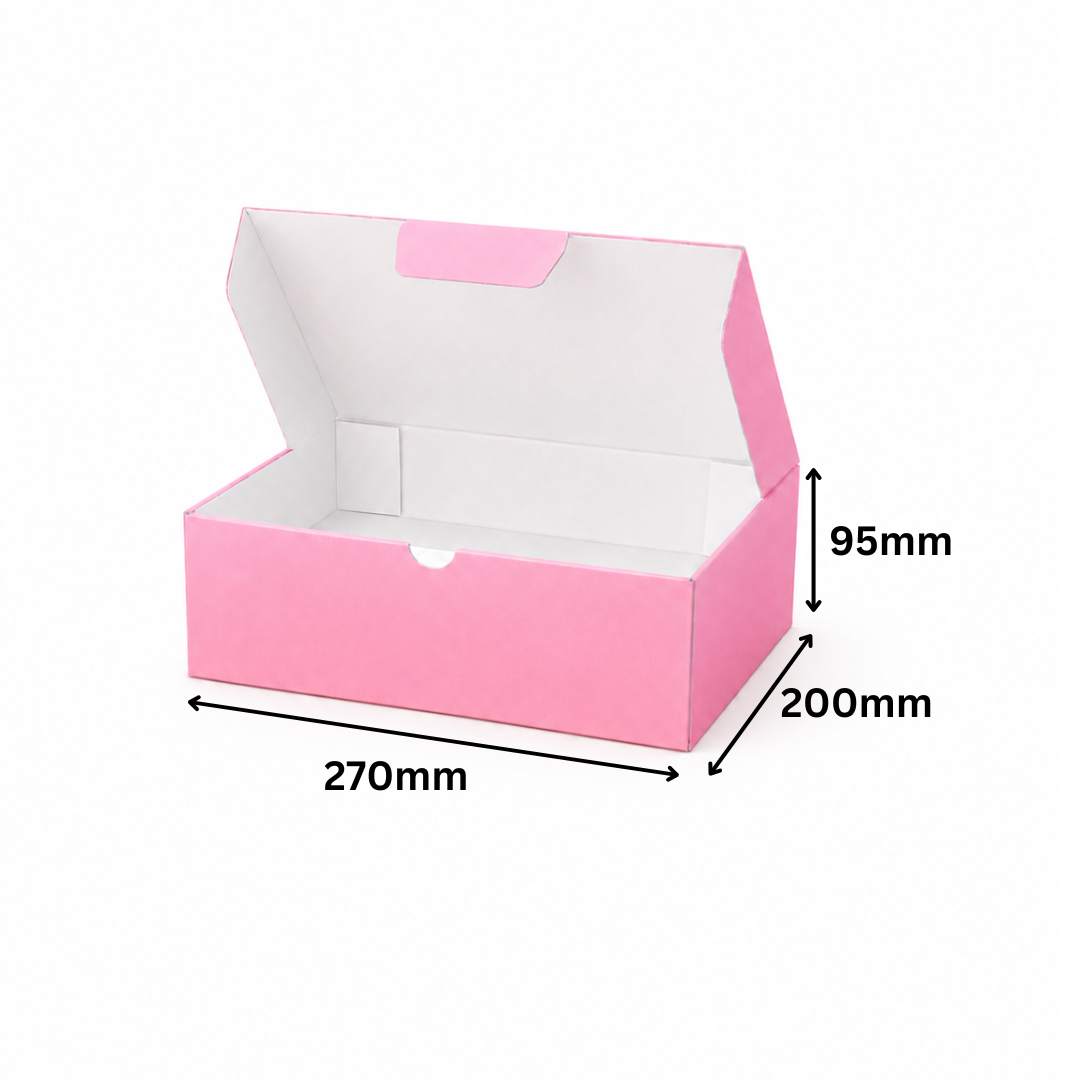 Pink Mailing Boxes 270 x 200 x 95mm with White Interior