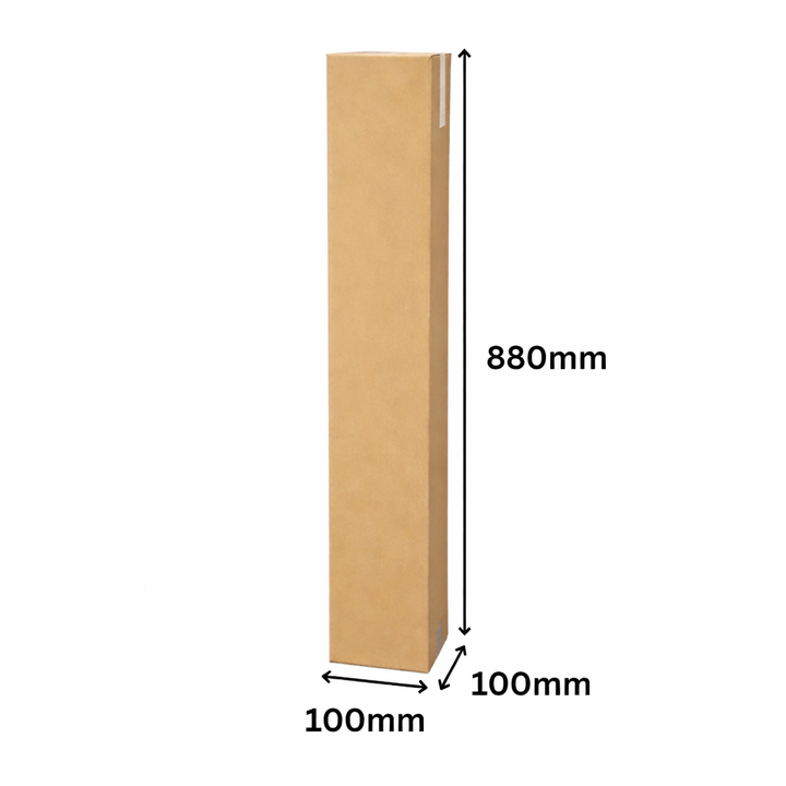 100 x 100 x 880mm Tall Mailing Shipping Packing Cardboard Boxes Brown