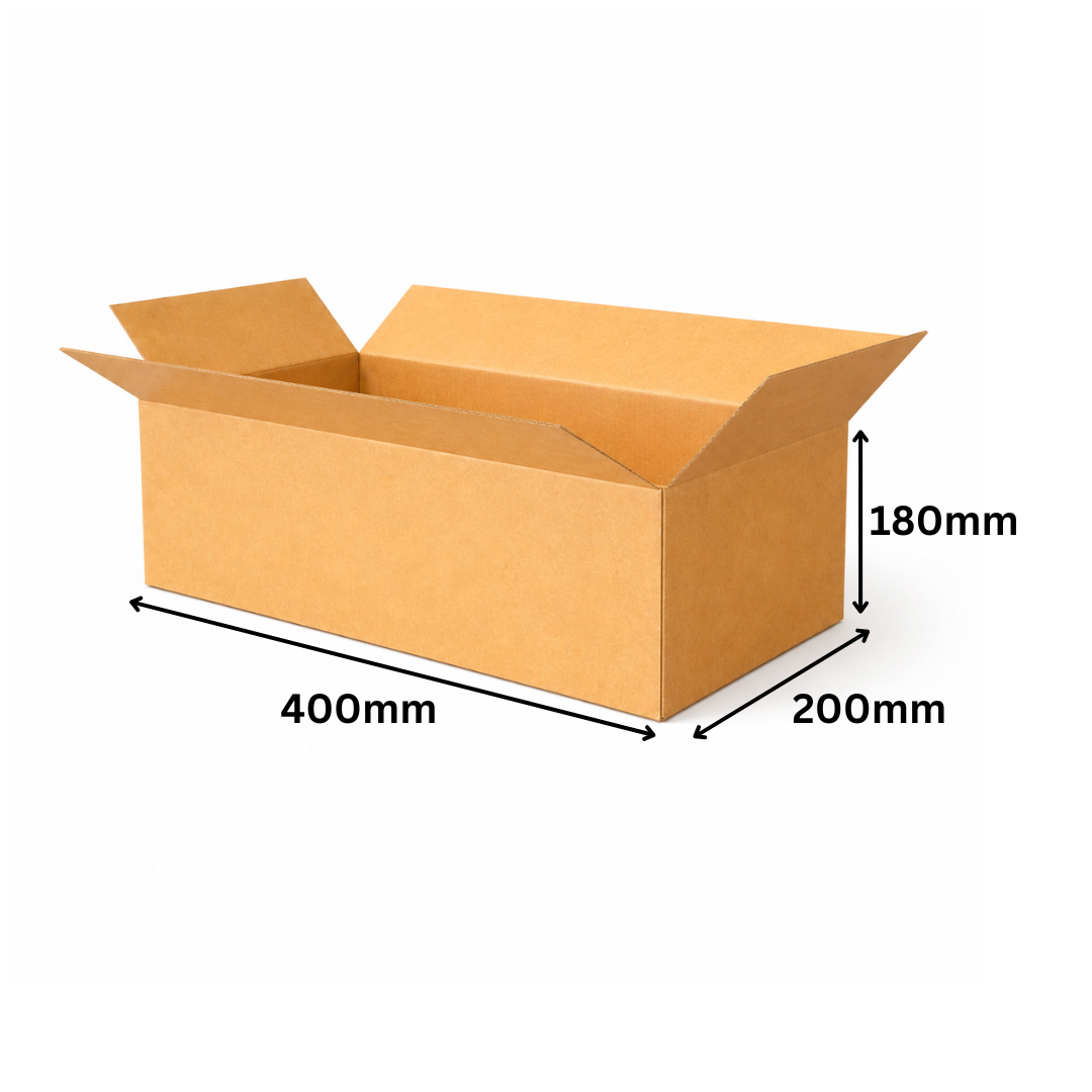 400 x 200 x 180mm Brown Corrugated Slotted Carton