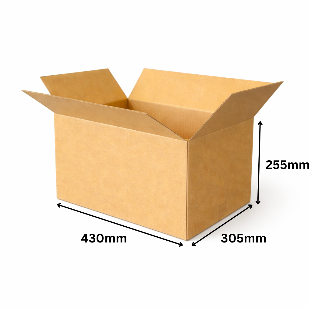 Regular Slotted Brown Box 430 x 305 x 255mm - Brown Postal Boxes