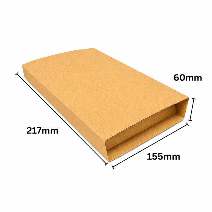 Wholesale 1000pcs - 217 x 155 x 60mm Corrugated Book Wrap Mailers