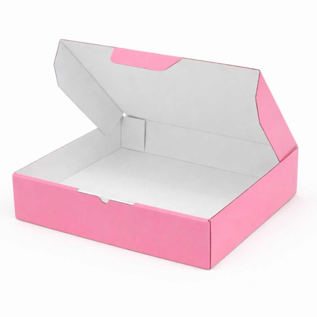Pink Mailing Boxes 220 x 160 x 77mm with White Interior