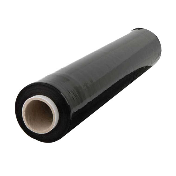 BLACK 500mm x 400m 25UM Stretch Film Pallet Wrap - Durable Carton Shrink Wrap