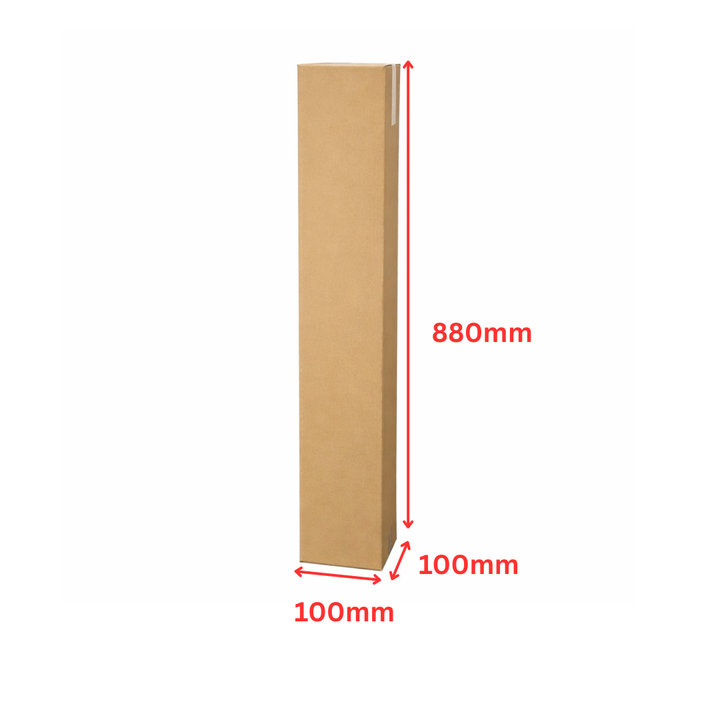 100 x 100 x 880mm Tall Mailing Shipping Packing Cardboard Boxes Brown