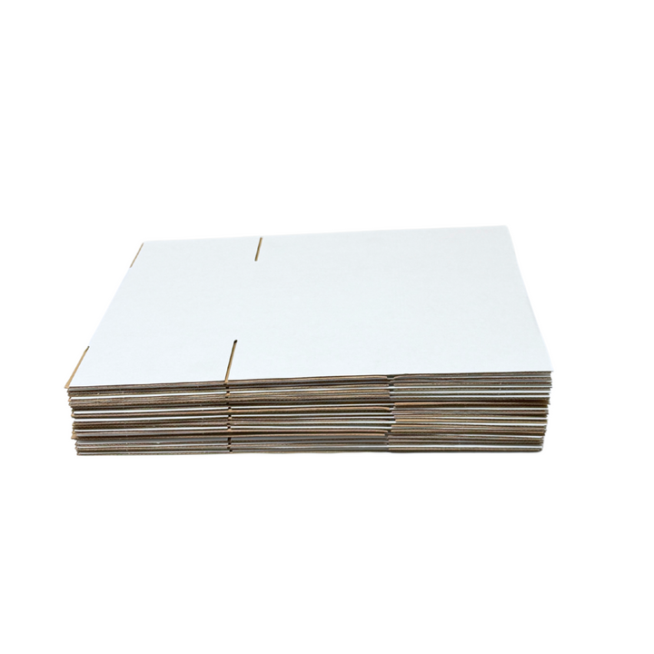 300 x 150 x 190mm White Die Cut Cardboard Mailing Boxes – Corrugated, Self-Locking