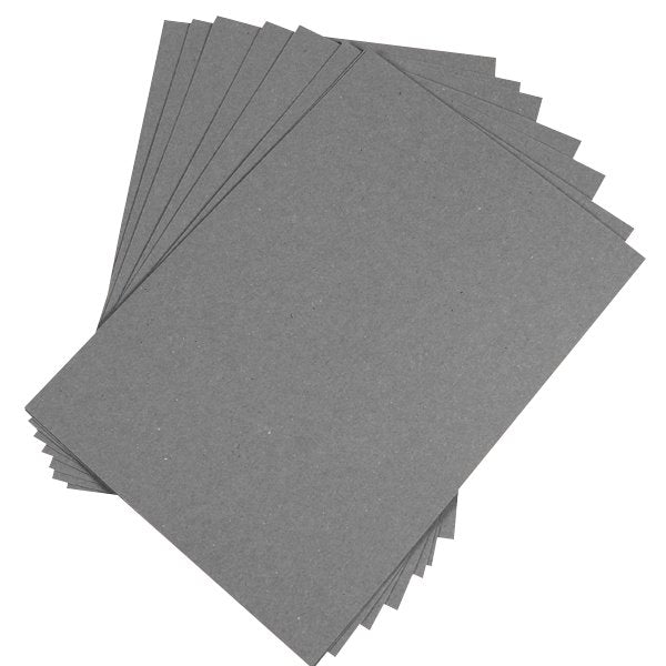 A4 Gray 650gsm Cardboard - 1mm Chipboard Boxboard Recycled Card for Packaging and Craft Projects