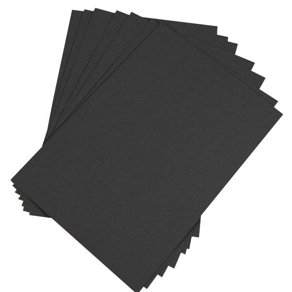 100pcs A4 Black 150GSM Kraft Paper Sheets - Natural Recycled for Invitations & Weddings