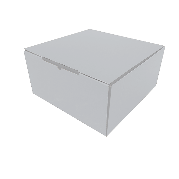 180 x 180 x 110mm White Corrugated Die Cut Mailing Box | Self-Locking, Flat-Pack, Eco-Friendly