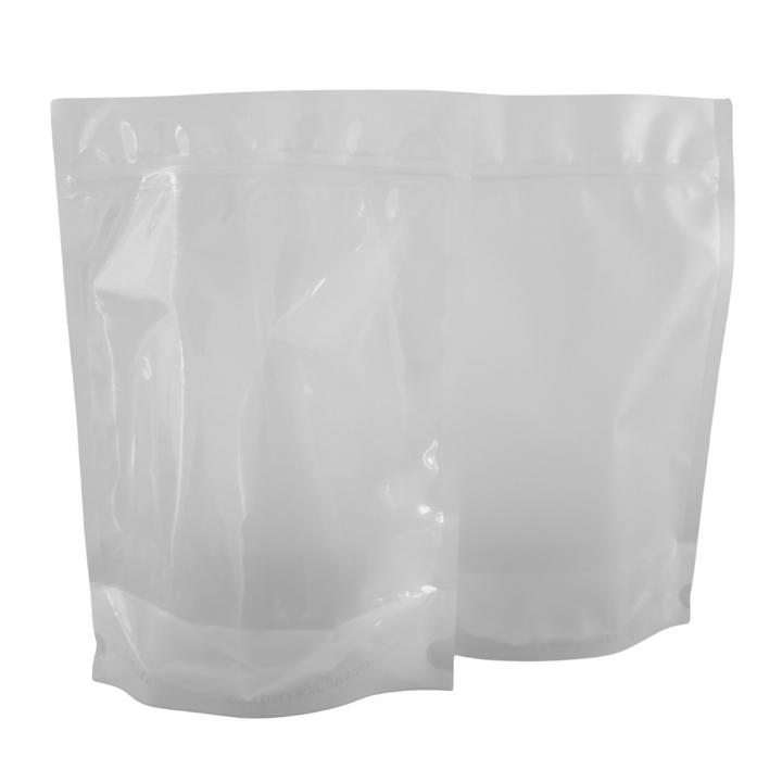 150 x 220 + 40 mm Matte Stand-Up Bag with Expandable Base Resealable Ziplock Packaging Bag