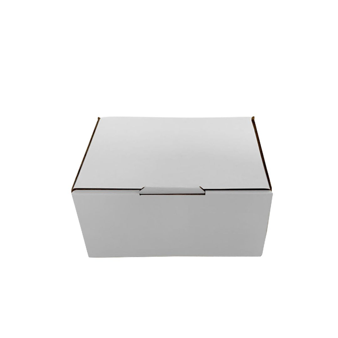150 x 60 x 60mm White Corrugated Die Cut Mailing Box | Self-Locking, Flat-Pack, Eco-Friendly