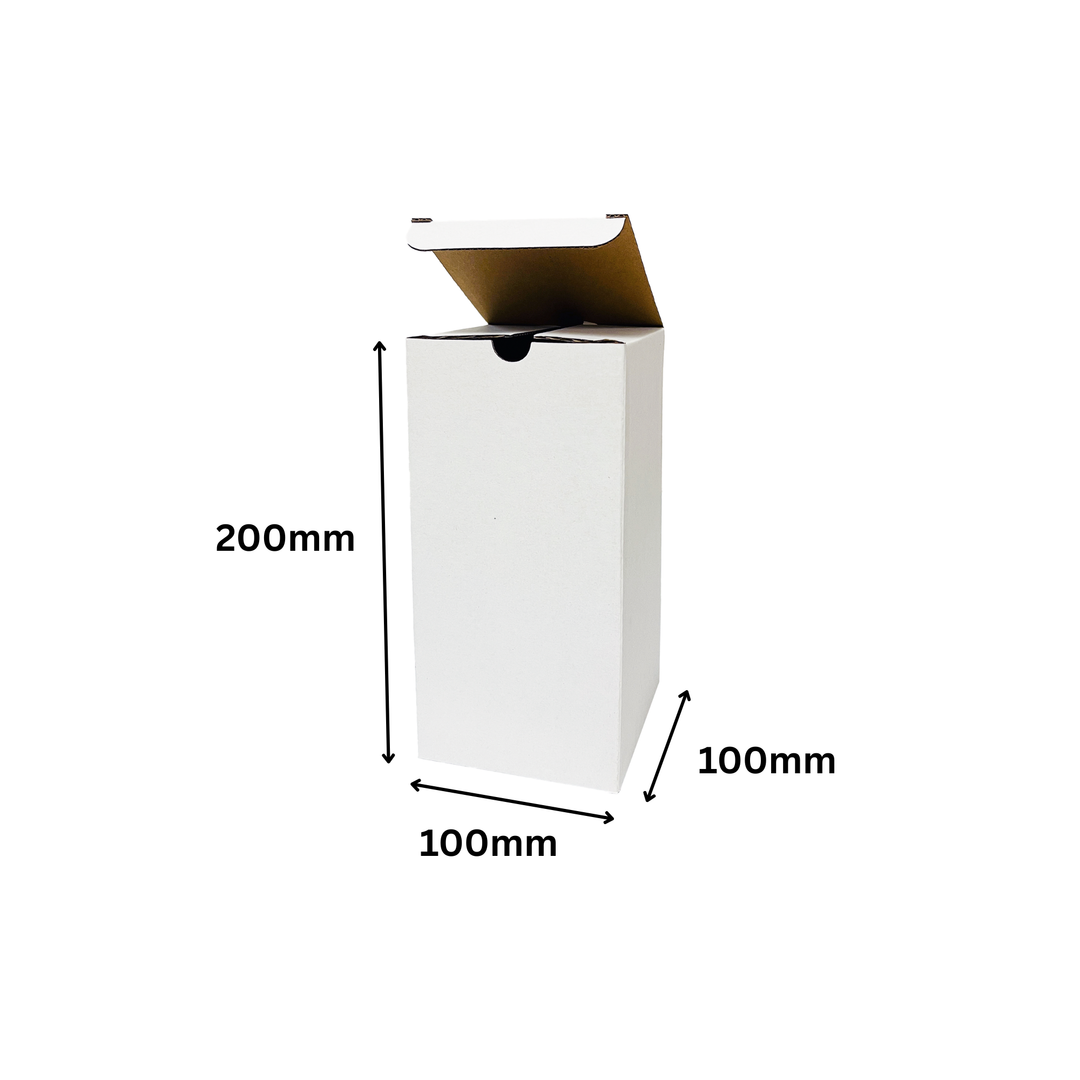 100 x 100 x 200mm Candle Mailing Shipping Packing Cardboard Boxes White – Small size cheap cardboard packing boxes for sale