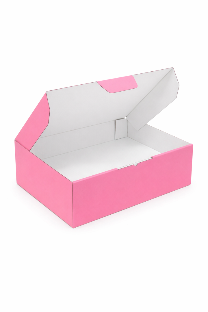 Pink Mailing Boxes 220 x 160 x 77mm with White Interior