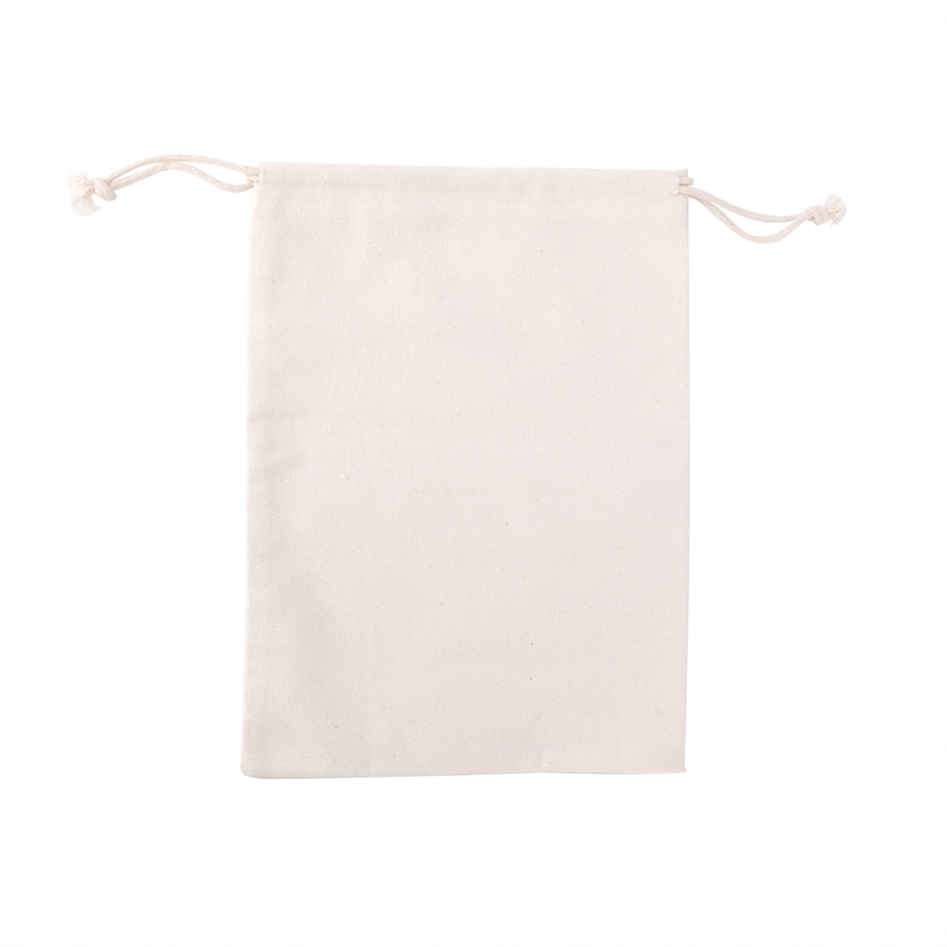 50pcs of 10cm x 15cm 10oz Canvas Calico Drawstring Storage Linen Gift Bags