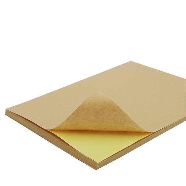 A4 Brown Matte Self-Adhesive Sticker Paper - Perfect for Laser & Inkjet Printers | High-Quality Label Sheets for Professional Printing