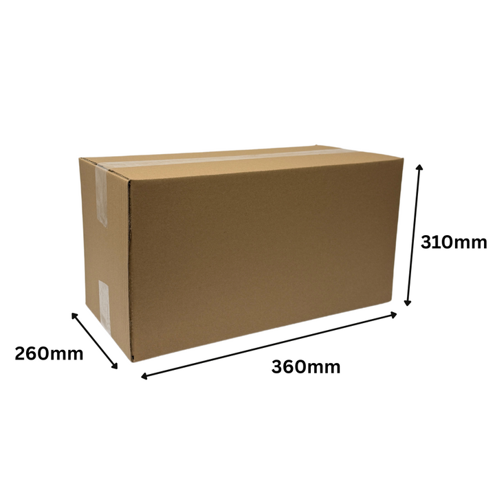 360 x 260 x 310mm, Brown Slotted B Flute Cardboard Boxes