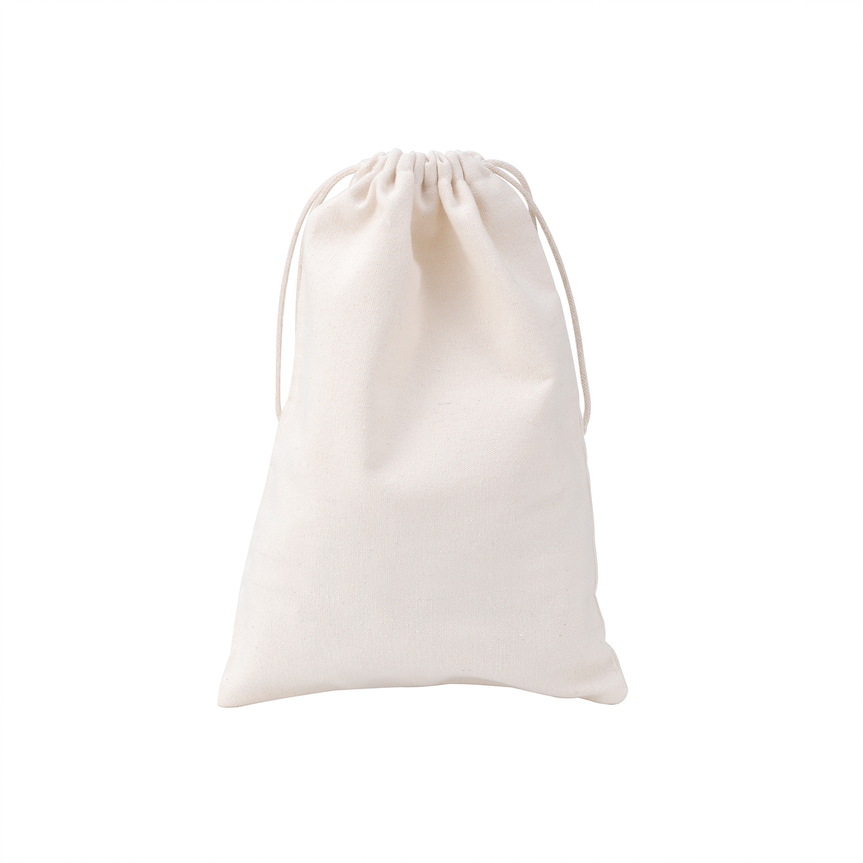 50pcs of 10cm x 15cm 10oz Canvas Calico Drawstring Storage Linen Gift Bags