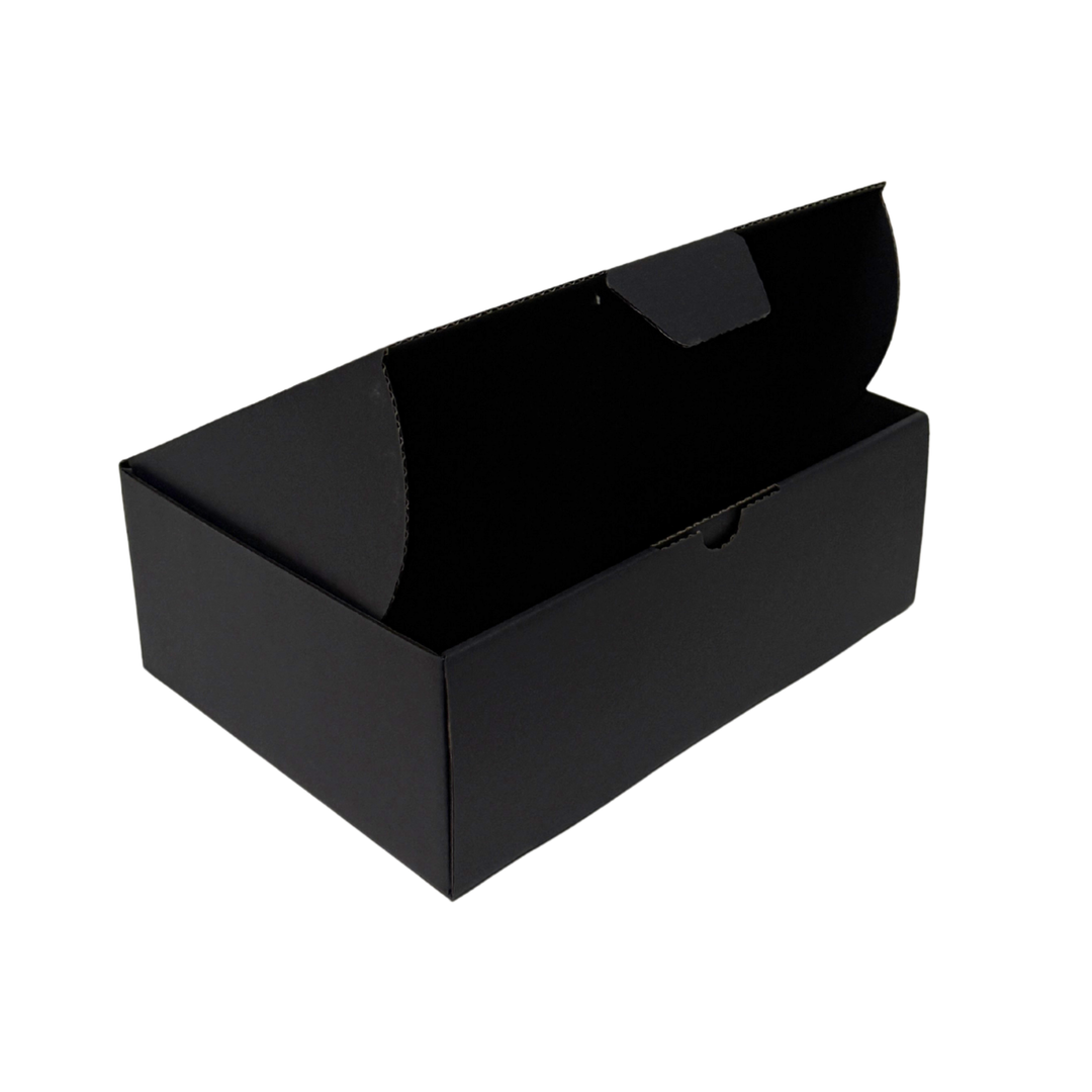 240 x 190 x 120 mm Full Black Die Cut Mailing Shipping Packing Cardboard Boxes