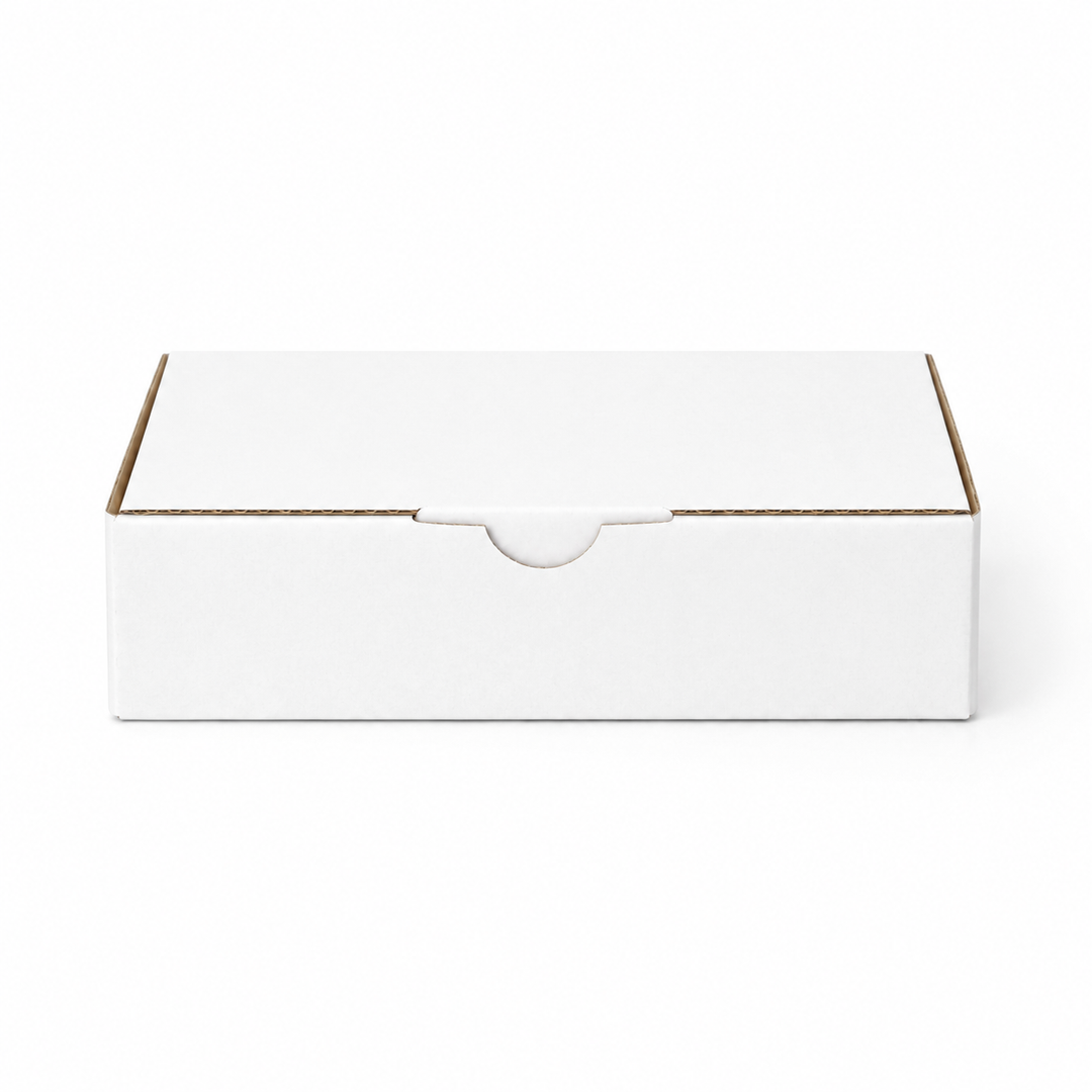 270 x 150 x 80mm White Die Cut Cardboard Mailing Boxes