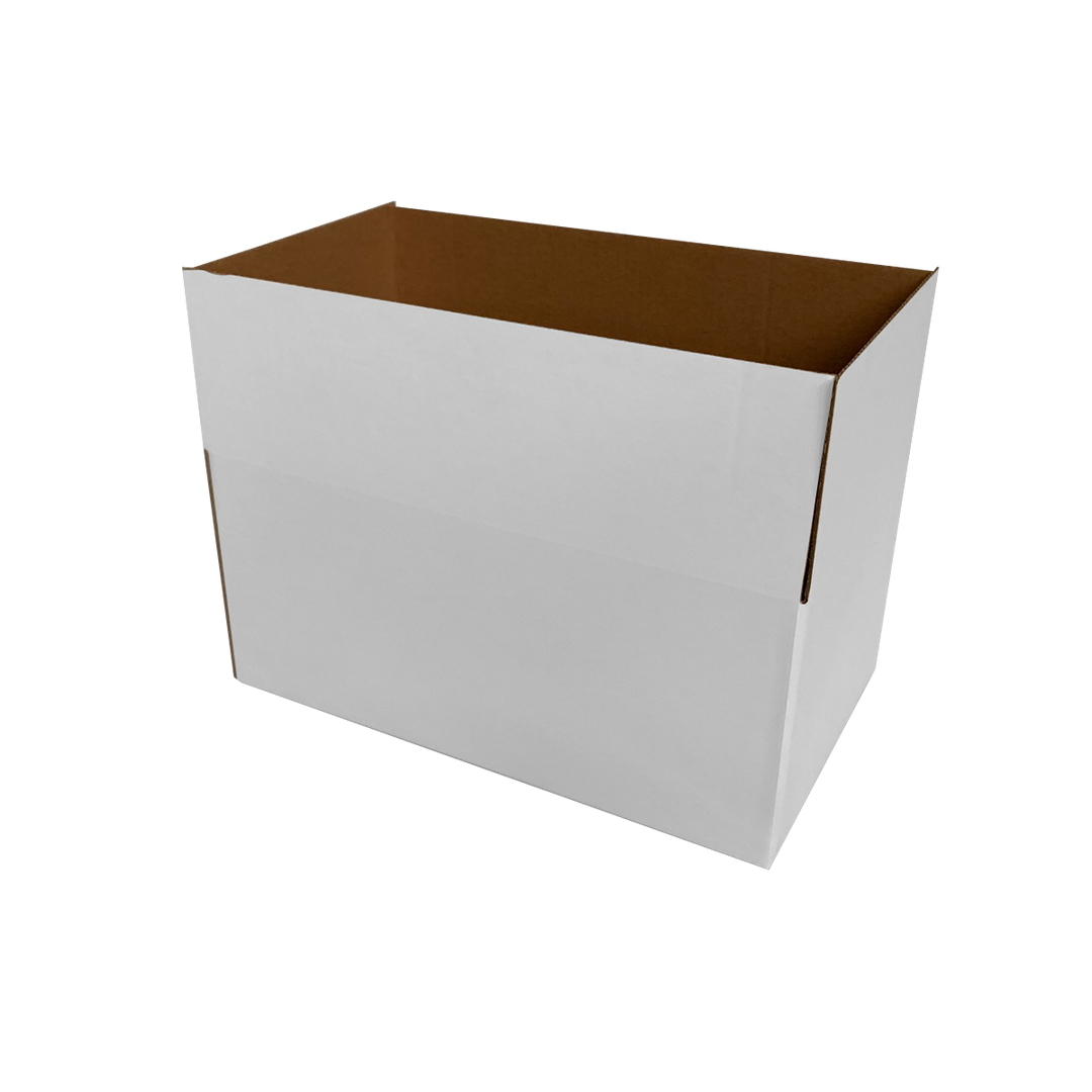240 x 140 x 140mm White Slotted Cardboard Shipping Boxes