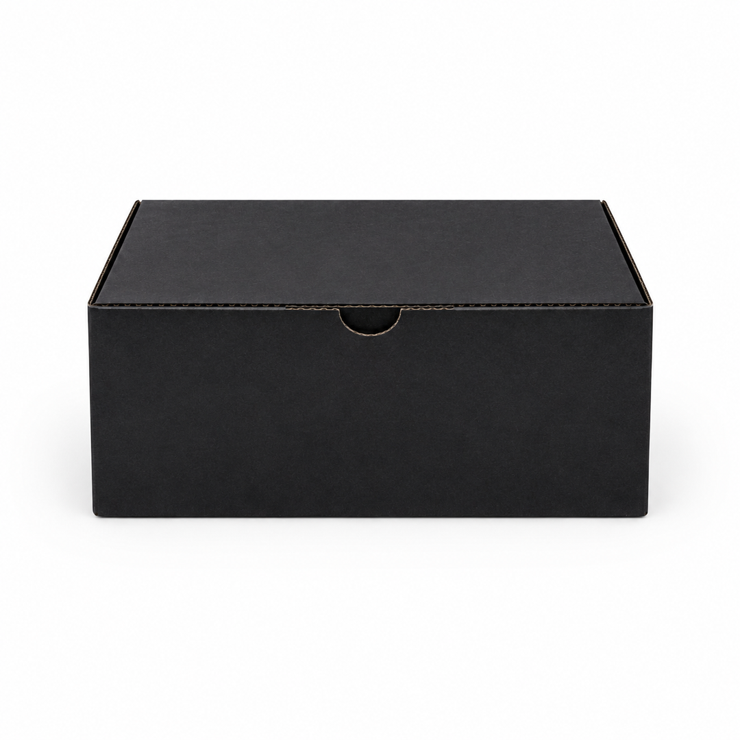 310 x 230 x 105 mm Full Black Die Cut Mailing Shipping Packing Cardboard Boxes