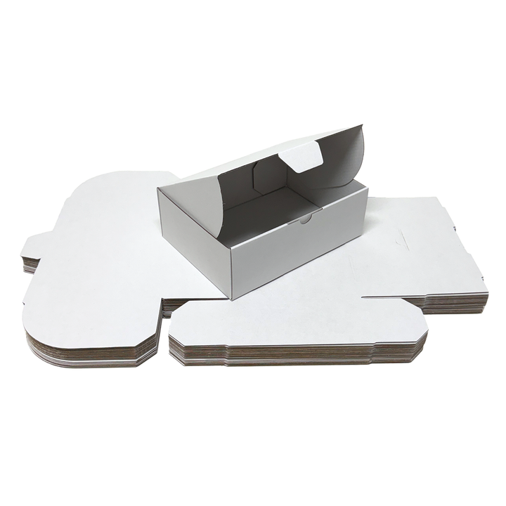 220 x 160 x 77mm Full White Die Cut Mailing Shipping Packing Cardboard Boxes