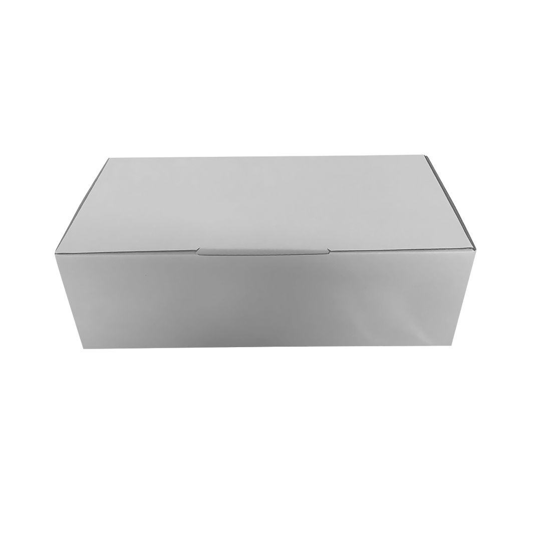 360 x 230 x 90mm White Corrugated Die Cut Mailing Box | Self-Locking, Flat-Pack, Eco-Friendly
