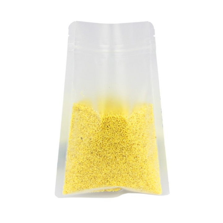 130 x 200 + 40 mm Matte Stand-Up Bag with Expandable Base Resealable Ziplock Packaging Bag