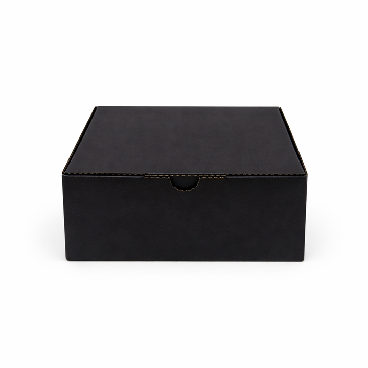 150 × 150 × 75mm Full Black Die Cut Mailing Shipping Packing Cardboard Boxes