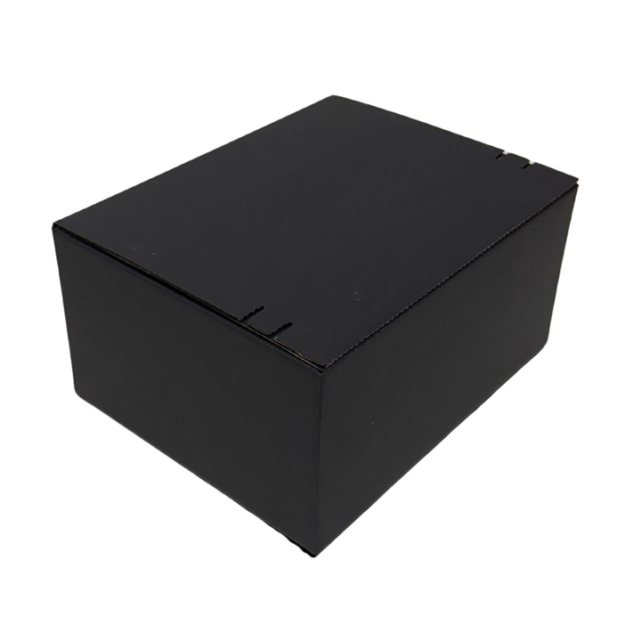 Full Black Self Sealing Box 240 × 190 × 120 mm – Sturdy and Durable Cardboard Postal Boxes