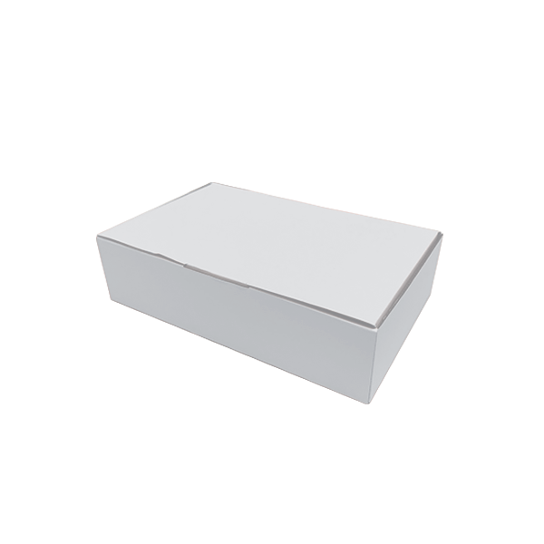 270 x 200 x 60mm White Corrugated Die Cut Mailing Box | Self-Locking, Flat-Pack, Eco-Friendly