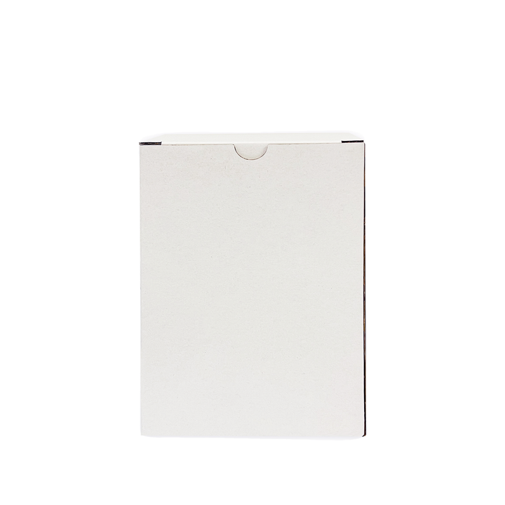 55 x 55 x 80mm White Corrugated Candle Box | Die Cut, Self-Locking, Flat-Pack, Eco-Friendly