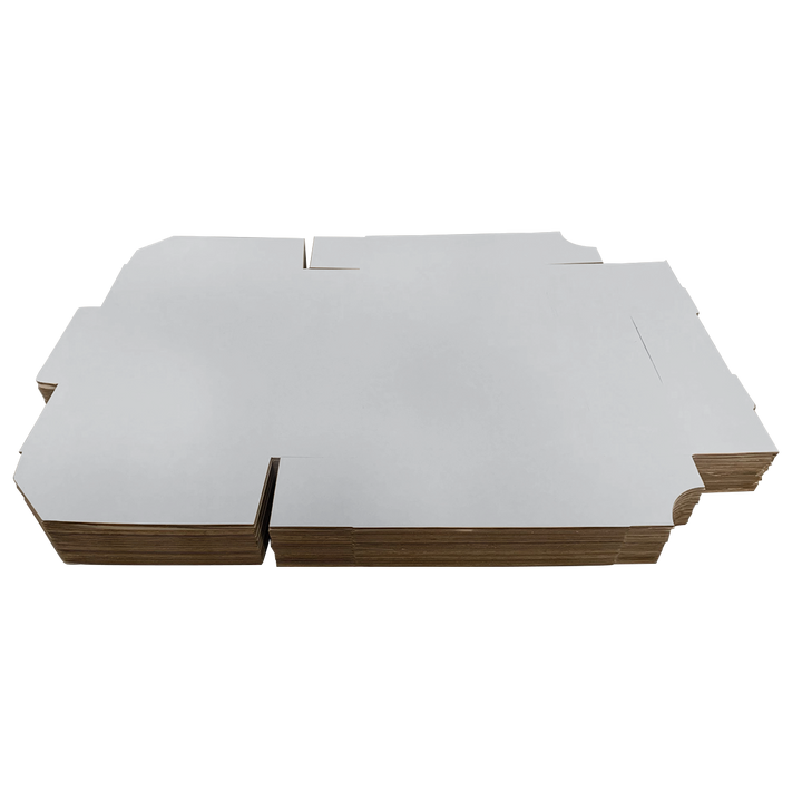 340 x 215 x 75mm White Corrugated Die Cut Mailing Box | Self-Locking, Flat-Pack, Eco-Friendly