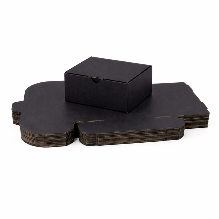 150 × 150 × 75mm Full Black Die Cut Mailing Shipping Packing Cardboard Boxes