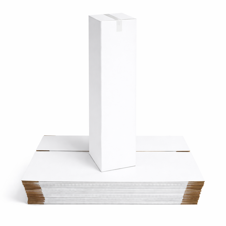 80 x 80 x 360mm  Tall Mailing Shipping Packing Cardboard Boxes White