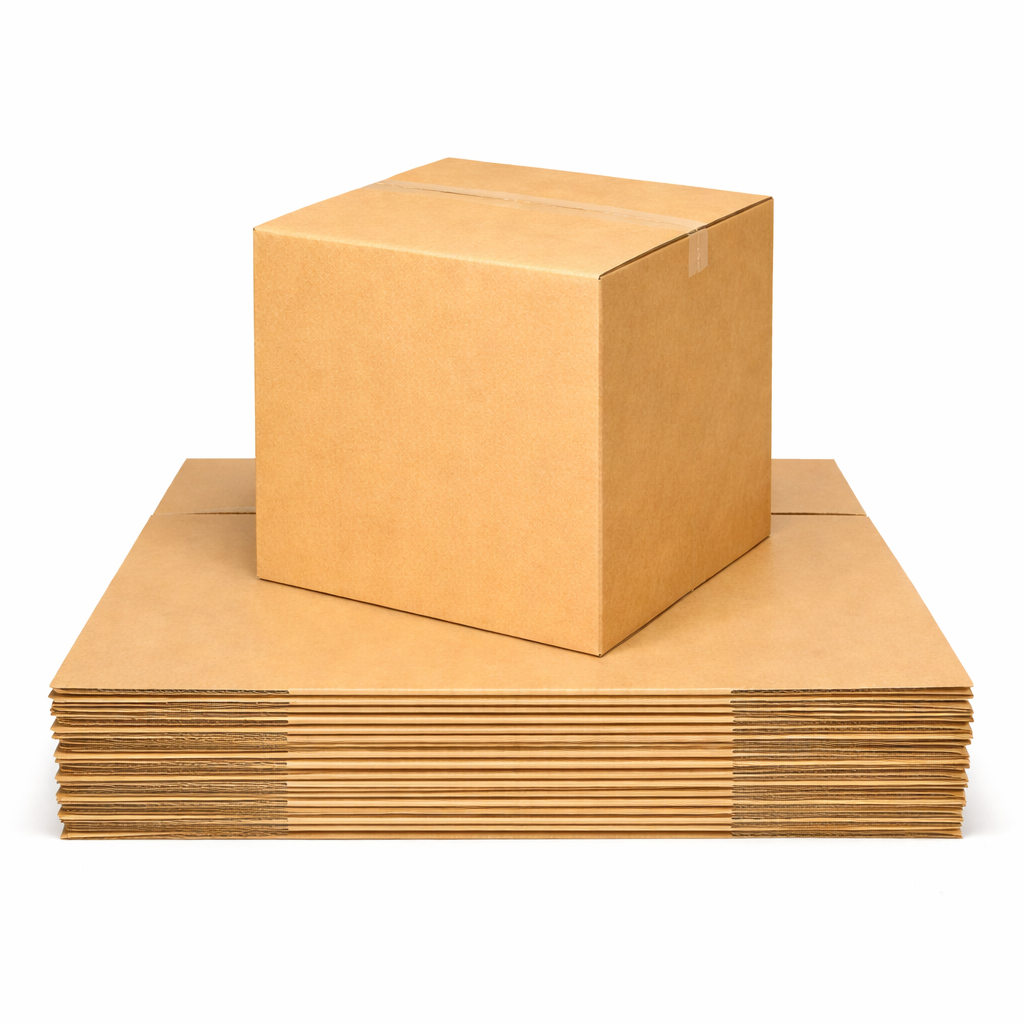 185 x 185 x 200mm Brown Corrugated Slotted Carton