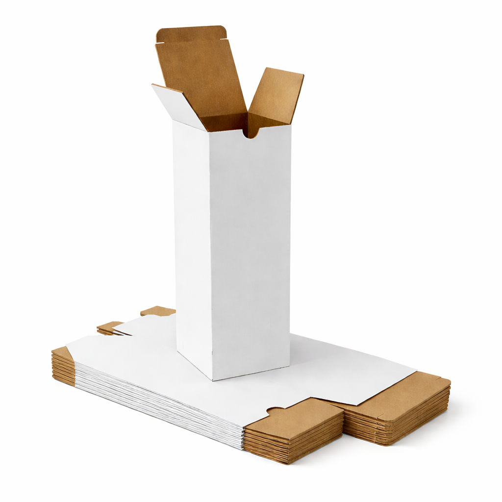 80 x 80 x 268mm Candle Mailing Shipping Packing Cardboard Boxes White