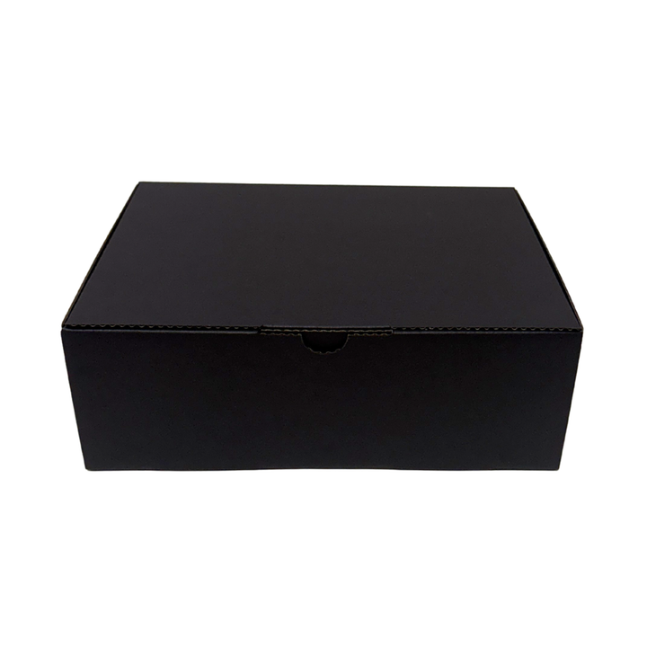 220 x 160 x 77mm Full Black Die Cut Mailing Shipping Packing Cardboard Boxes