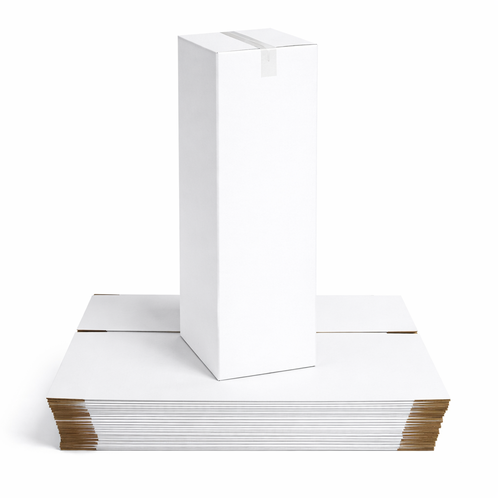 100 x 100 x 310mm Tall Mailing Shipping Packing Cardboard Boxes White