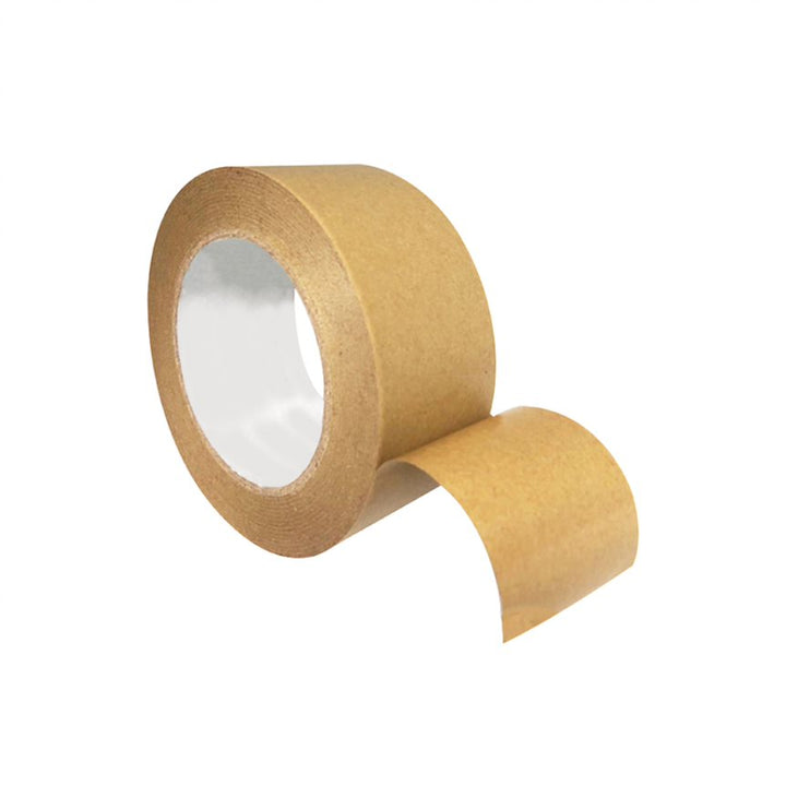 Self-Adhesive 50m x 48mm Kraft Brown Paper Tape - Perfect for Picture Framing, Packing, and Craft Projects