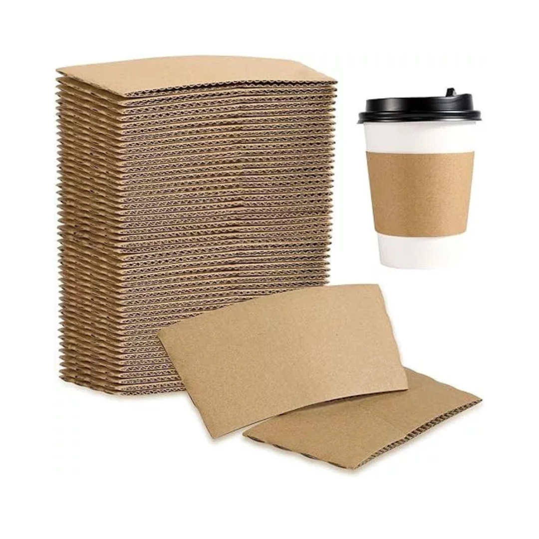 Eco-Friendly Brown Coffee Cup Sleeves – Reusable, Recyclable, and Sustainable