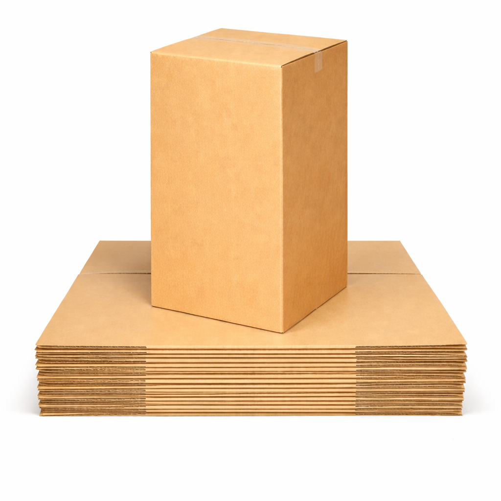 185 x 185 x 300mm Brown Corrugated Slotted Carton