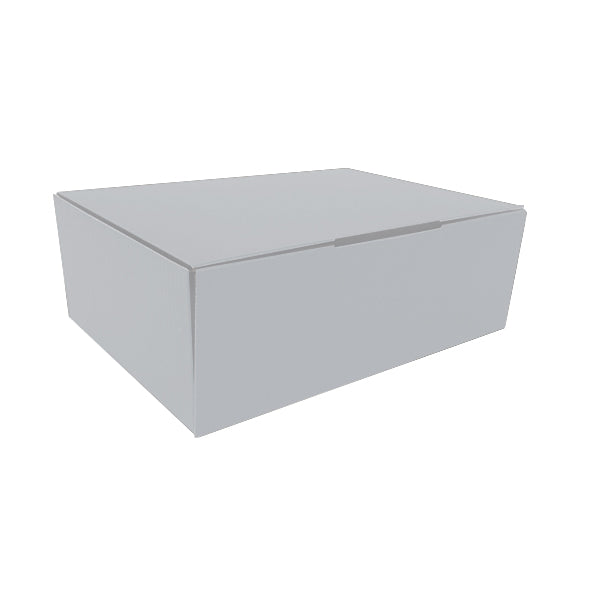 152 x 132 x 75mm White Corrugated Die Cut Mailing Box  Self-Locking, Flat-Pack, Eco-Friendly