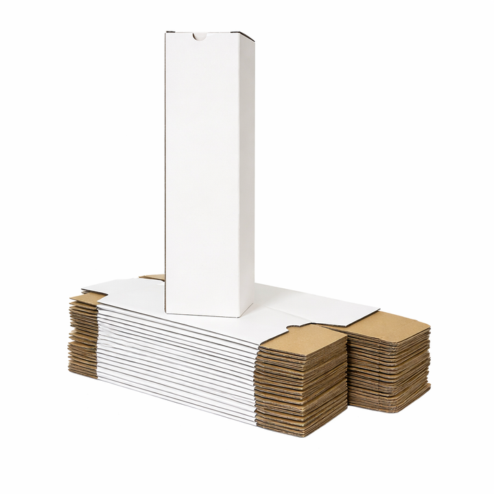 80 x 80 x 430mm  Tall Mailing Shipping Packing Cardboard Boxes White