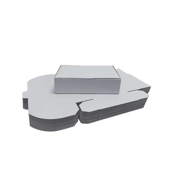 270 x 200 x 60mm White Corrugated Die Cut Mailing Box | Self-Locking, Flat-Pack, Eco-Friendly