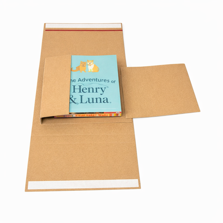 Wholesale Pack 1000pcs - 251 x 165 x 60mm Corrugated Book Wrap Mailers
